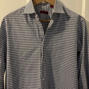 Hugo Boss‎ Button Down Plaid Dress Shirt Men's Size15.5 , 34/35/40